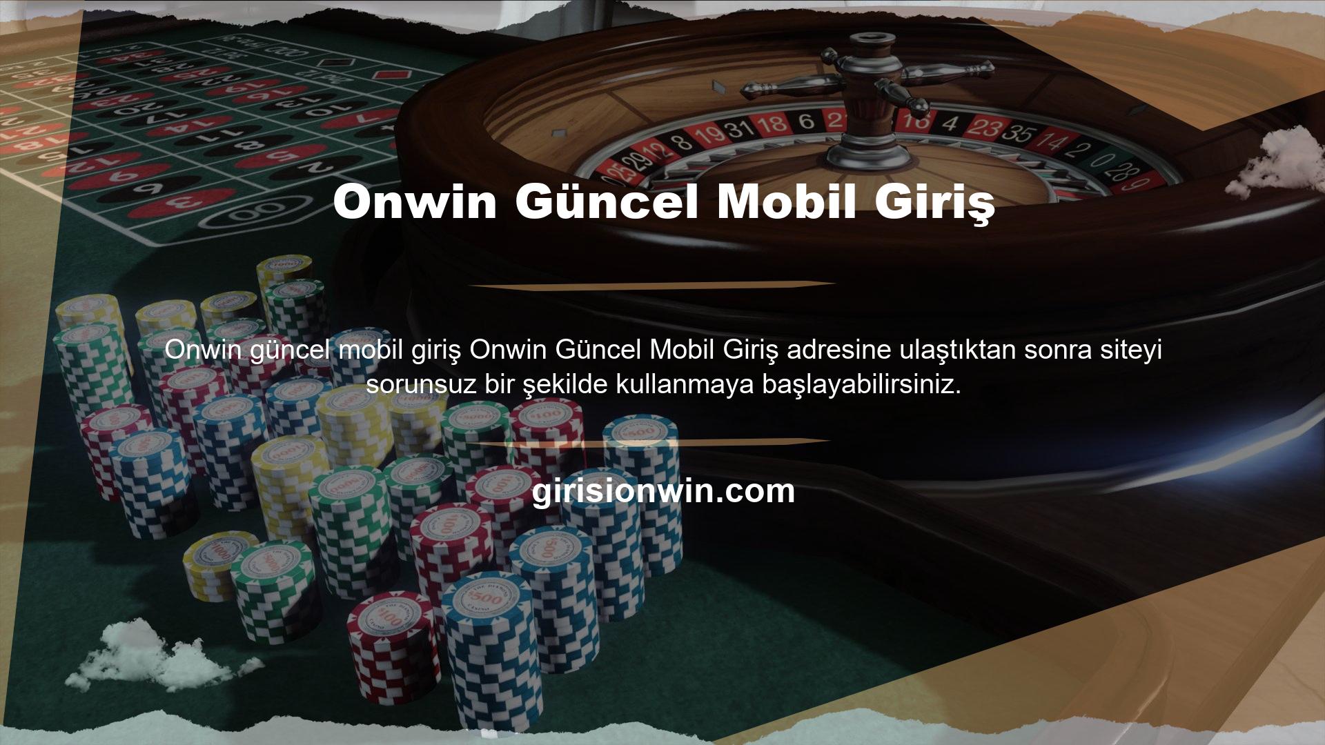 Onwin web sitesini cep telefonunuzdan sorunsuz bir şekilde kullanabilirsiniz